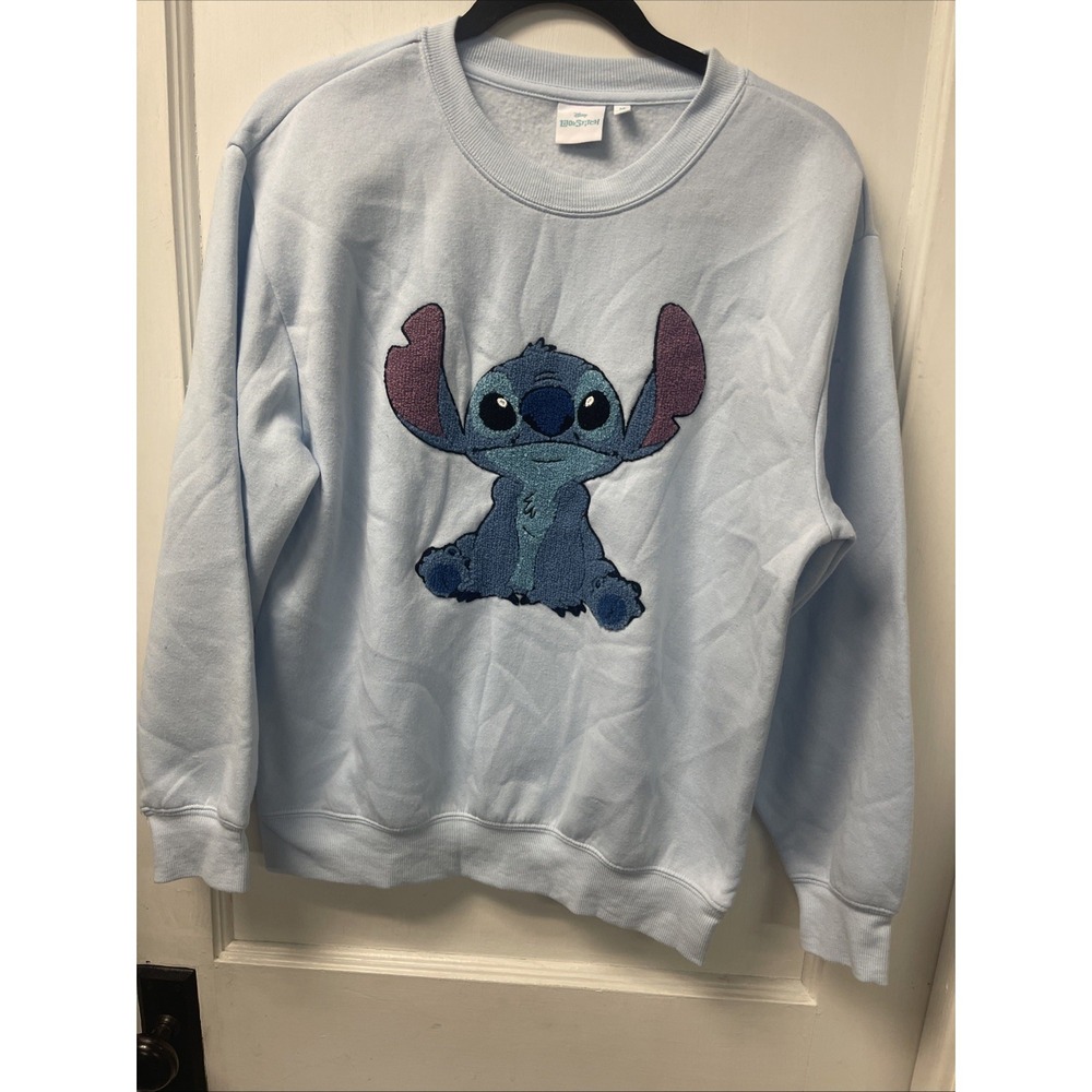 Disney Brand Lilo And Stitch Cloud Blue Sweatshirt Hook And Loom Size Medium